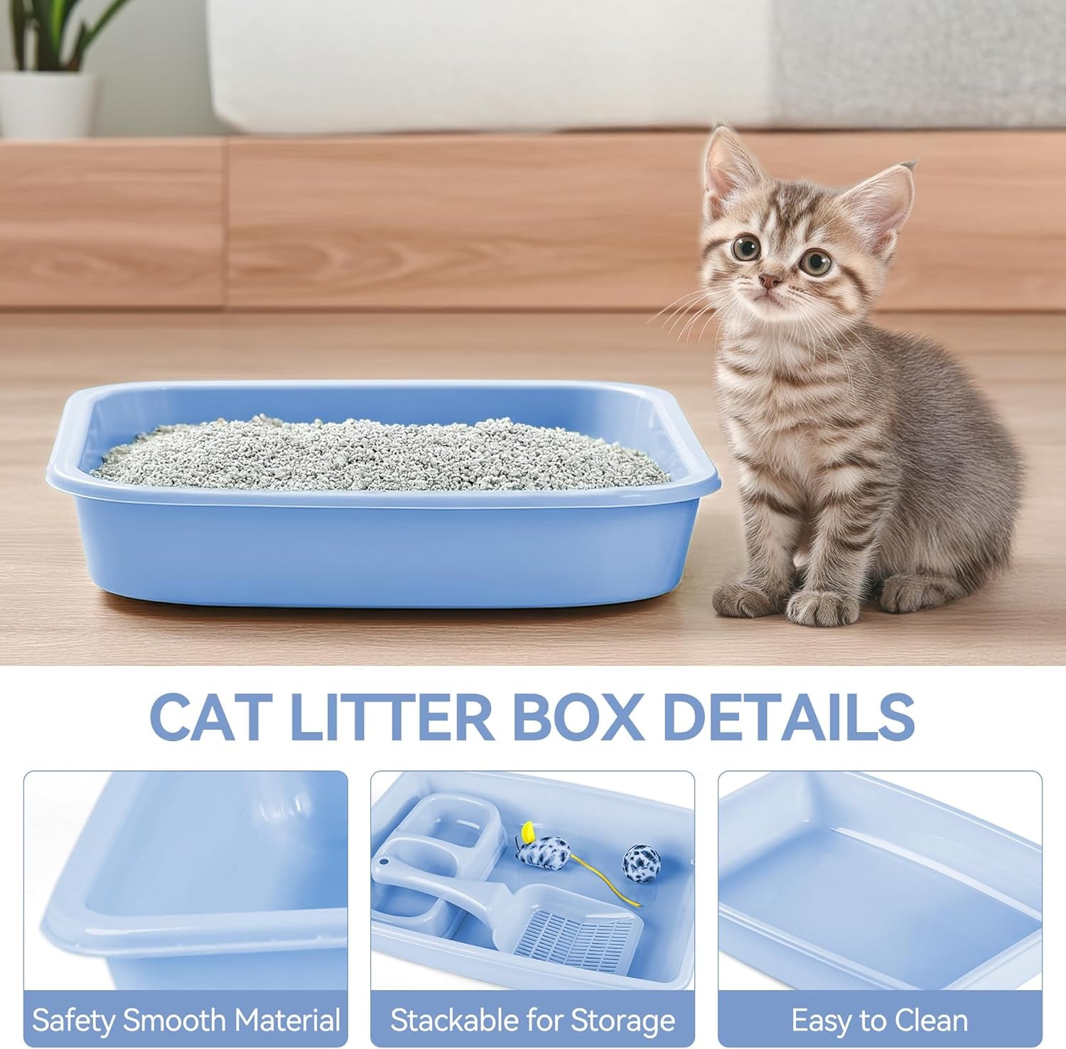 blue-cat-litter-box-set-small-cat-kitten-starter-kit-with-litter-scoop-cat-bowl-kittens-toy-heated-cat-bed-indoor-microwavable-heating-pads-for-cats-with-2-cozy-covers