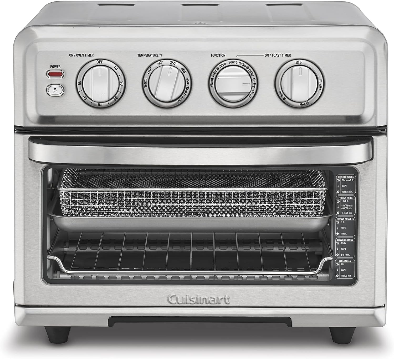 air-fryer-toaster-oven-1800w-8-in-1-with-air-fry-convection-broil-warm-0-6-cubic-feet-60-minute-timer-toa-70nas-stainless-steel-1800w-power-0-6-cu-ft-capacity-convection-broil-and-warm-modes-60-minute-timer