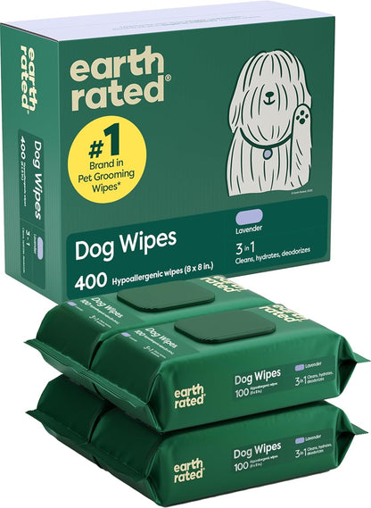 Earth Rated Dog Wipes for Paws & Butt, Deodorizing, Unscented, 100Ct | Hypoallergenic, 3-In-1 Cleaning and Hydrating, for Grooming Paws, Body and Butt15