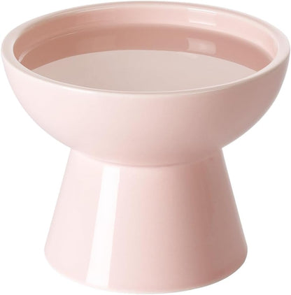 Loejan Elevated Cat Food and Water Bowls Set, Extra Wide and Raised Ceramic Bowls, Anti-Vomit Whisker-Free Pressure Cat Feeder for Kittens to Adult Cats and Small Dogs (White, Water Bowl)16