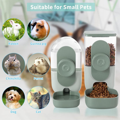 Lemtrflo Rabbit Feeder, Bunny Water Bottle Dispenser, Pet Cage Food Bowl | Suitable for Rabbits, Guinea Pigs, Ferrets, Cat and Other Small Pets4