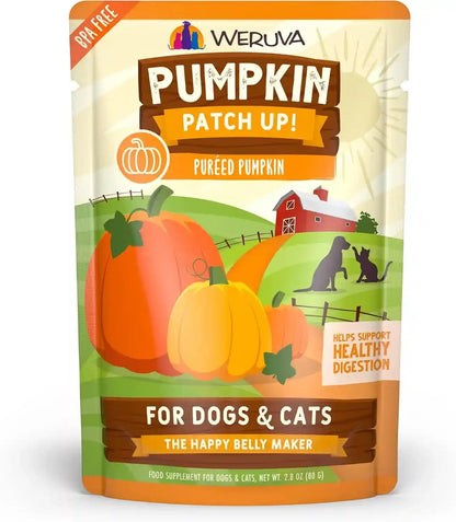 Weruva Pumpkin Patch Up!, Pumpkin Puree Pet Food Supplement for Dogs & Cats, 2.80Oz Pouch (Pack of 12)1