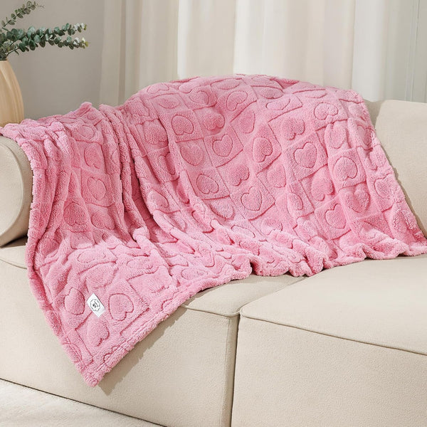 Luciphia Small Dog Blanket Washable Pet Bed Cover Soft Fluffy Puppy Blanket with Premium Fleece 300GSM Cozy Calming Cat Blankets for Indoor Cats Pink 30X20 Inch8