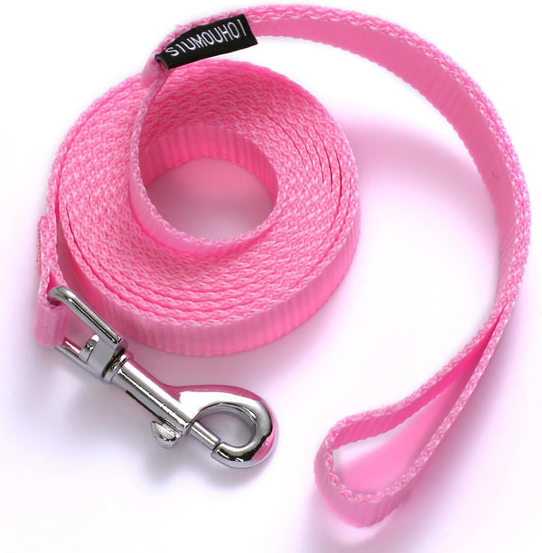 6 FT Puppy Leashes, Strong Traditional Style Leash with Easy to Use Collar Hook,Dog Lead Great for Small and Medium and Large Dog (Pink, 5/8 in X 6 Ft)1