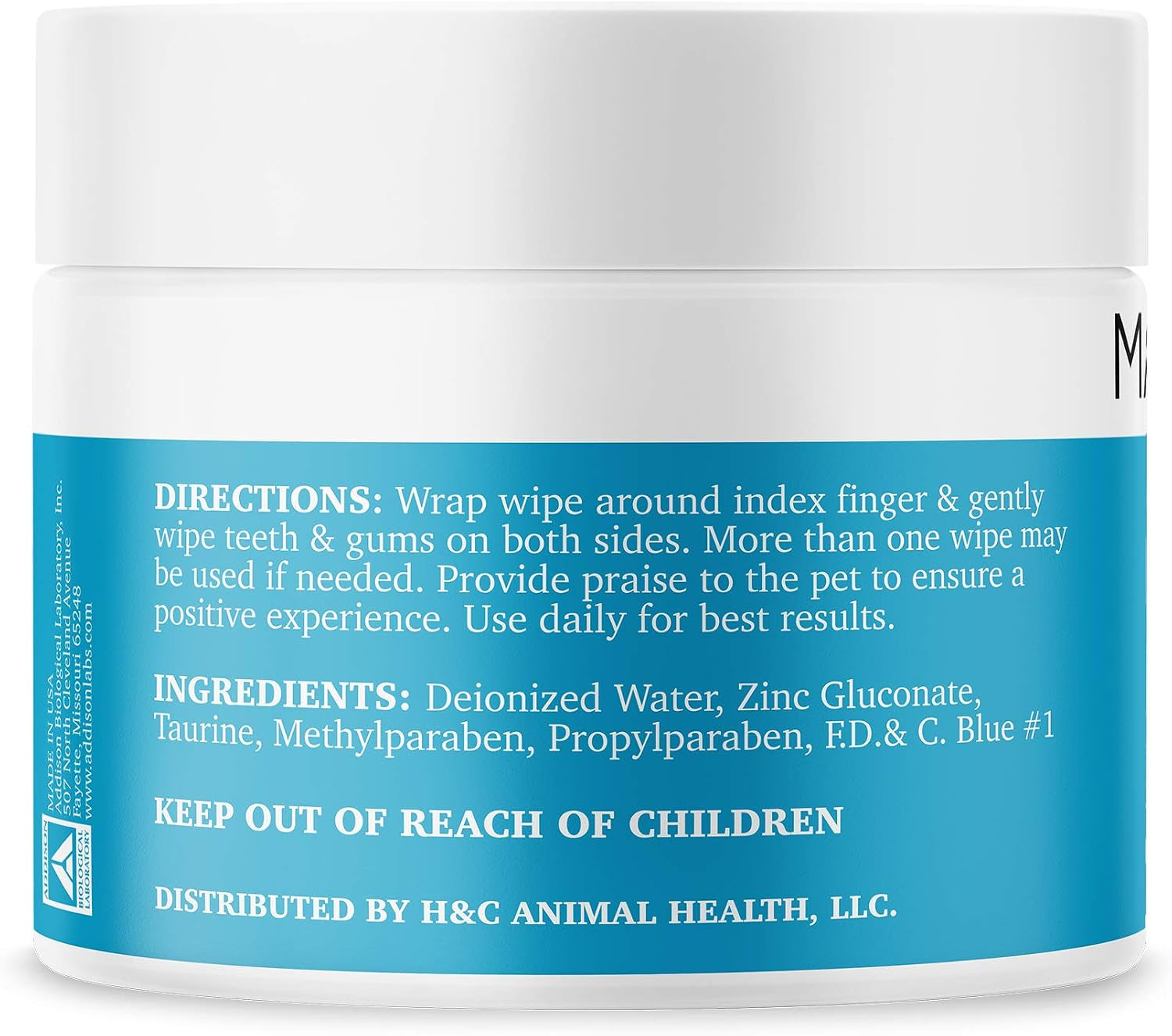 maxi-guard-dental-cleansing-wipes-for-dogs-cats-horses-and-companion-animals-100-wipes-light-blue-white
