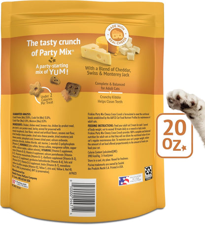 Purina Friskies Cat Treats, Party Mix Cheezy Craze Crunch - 20 Oz. Pouch6