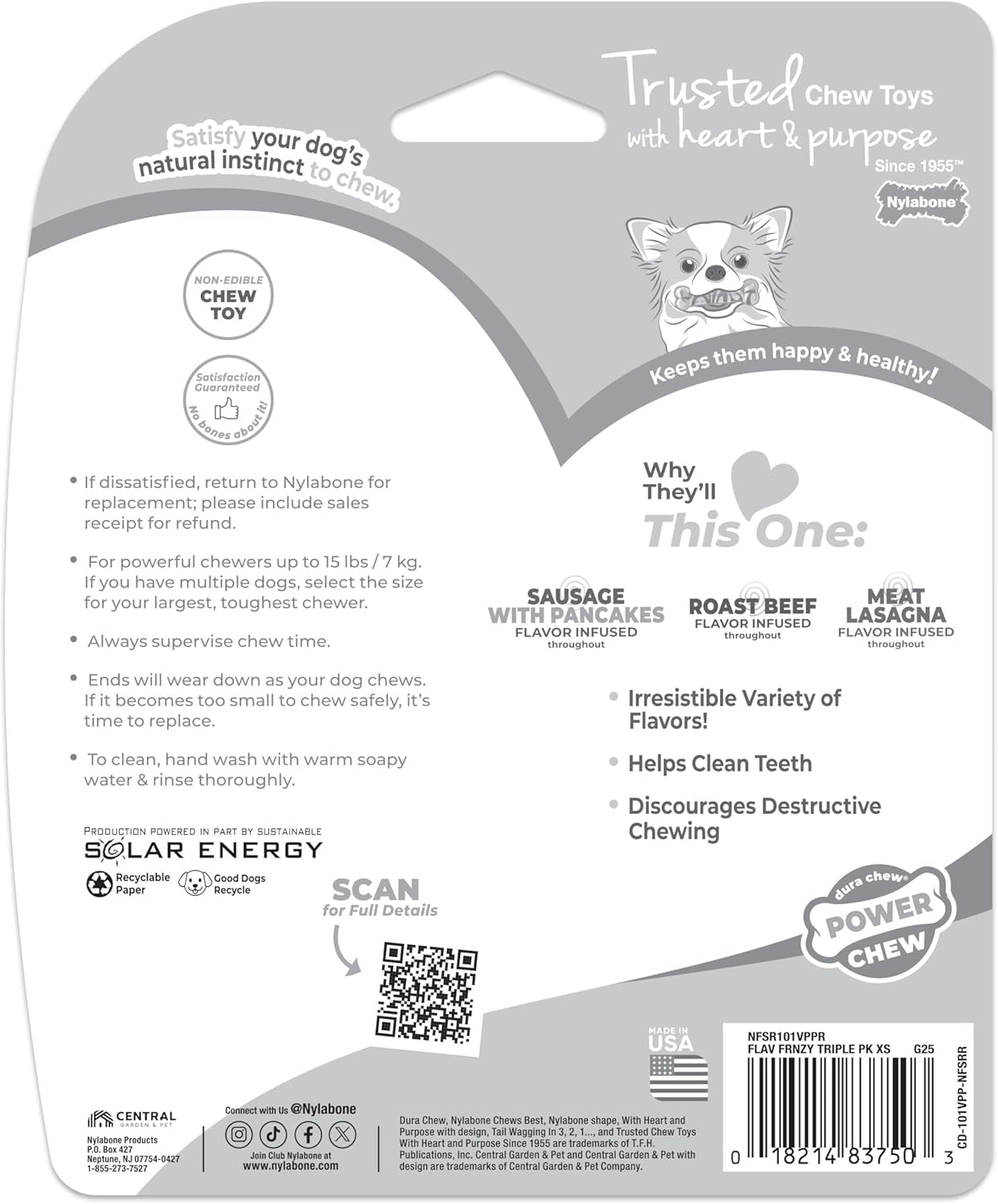 nylabone-power-chew-original-bone-dog-chew-toys-x-small-3-count-pancakes-sausage-roast-beef-meat-lasagna-flavor-durable-long-lasting-flavor-throughout-for-dogs-up-to-15-lbs