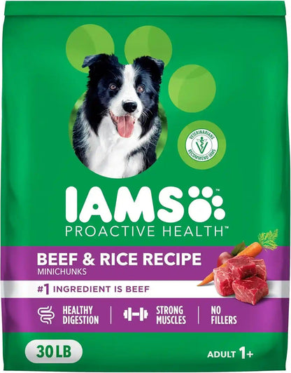 IAMS Proactive Health Adult Minichunks Dry Dog Food, Chicken, 30 Lb | Real Chicken #1 Ingredient, No Fillers, Natural Fiber & Prebiotics, Omega-6 Fatty Acids, Antioxidants for Immune Support20