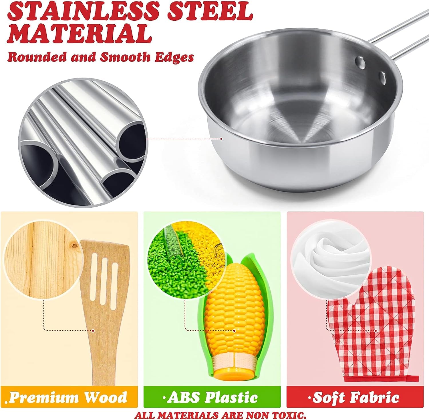kids-pretend-play-kitchen-toys-accessories-set-32pcs-stainless-steel-toy-pots-and-pans-sets-w-rack-organizer-metal-cooking-utensils-apron-play-food-w-basket-for-kids-girls-boys-toddlers-3