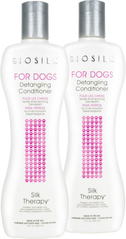 Biosilk for Dogs Silk Therapy Dog Detangling Conditioner, Dog Coat Conditioner to Help Smooth Knots and Tangles and Support Soft Manageable Coats during Routine Grooming, 12 Fl Oz | Smooths Knots and Tangles for Soft, Manageable Coats, Supports Routine Grooming and Brushing8