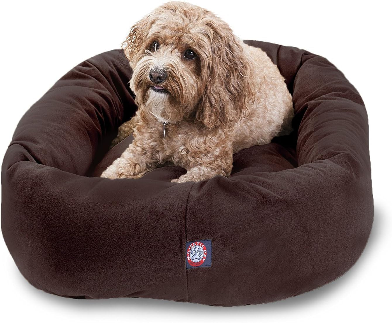 majestic-pet-32-inch-suede-calming-dog-bed-washable-cozy-soft-round-dog-bed-with-spine-support-for-dogs-to-rest-their-head-fluffy-donut-dog-bed-32x23x7-inch-round-pet-bed-medium-sage