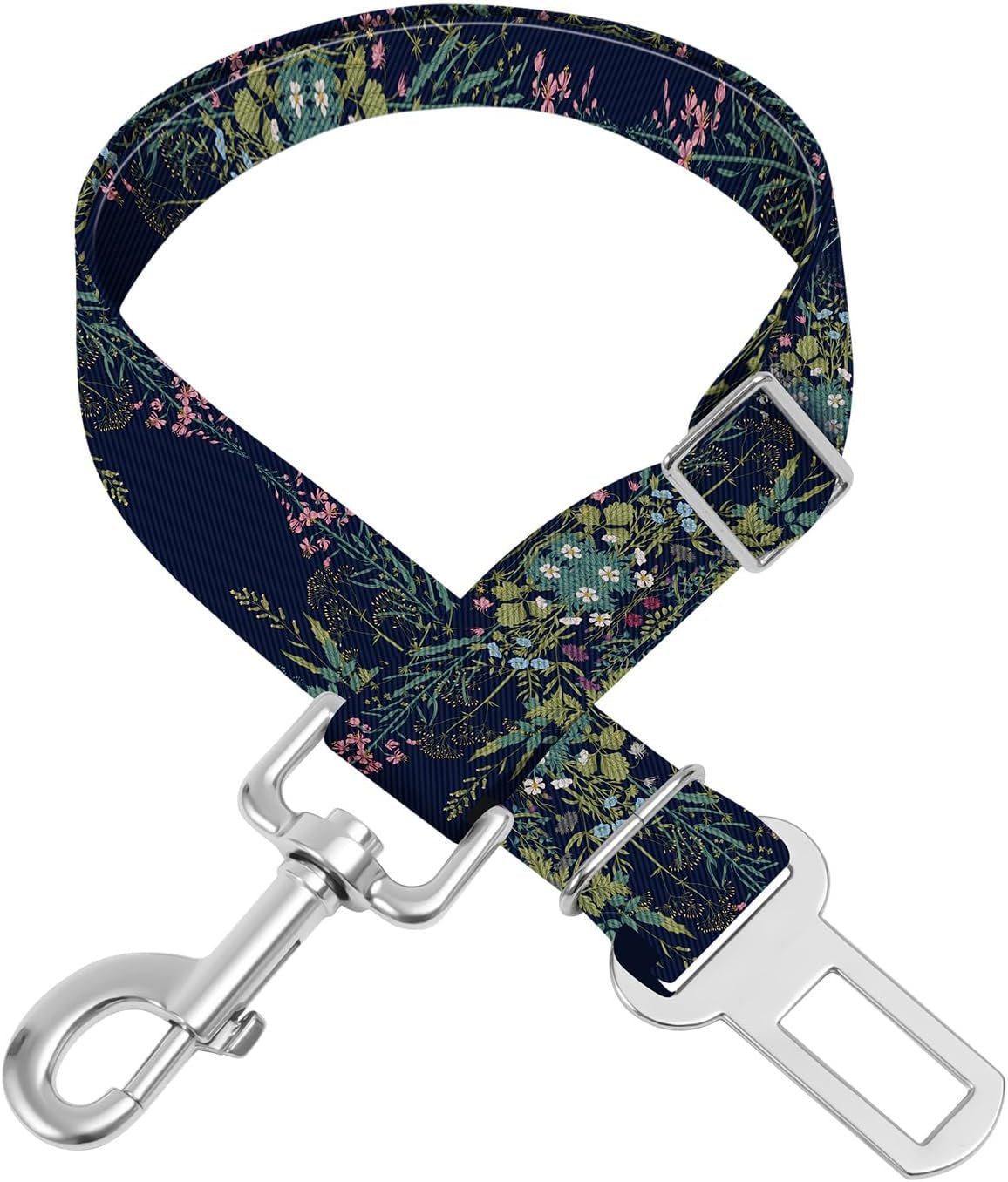 adjustable-pet-cat-and-dog-car-seat-belt-the-lanyard-is-flexible-and-adjustable-from-20-to-33-inches-floral