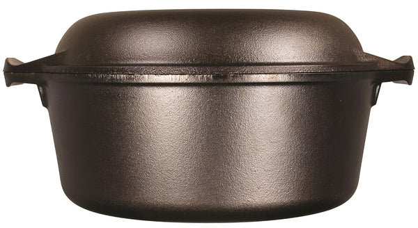 Cast Iron Serving Pot Cast Iron Double Dutch Oven, 5-Quart & ASAHH31 Silicone Assist Handle Holder, Blue, 5.5" X 2", Pack of 13