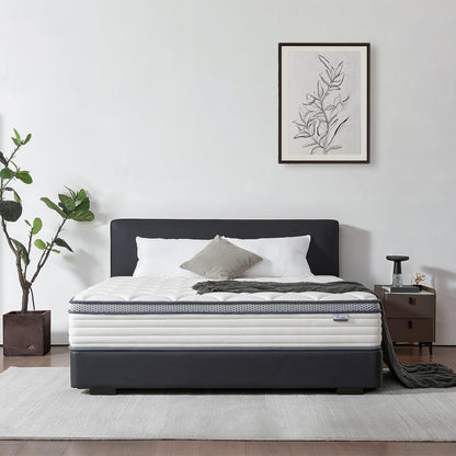 Full Size Mattress - 12 Inch Hybrid Mattress in a Box, Individual Pocket Springs, Medium Firm, Pressure Relief, Breathable Comfort and Durable1