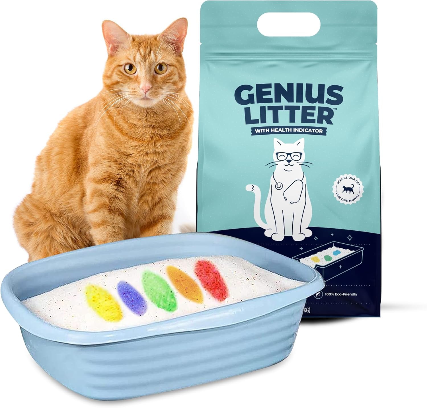 genius-litter-health-monitoring-cat-litter-featured-on-shark-tank-lightweight-crystal-silica-gel-non-clumping-dust-free-low-tracking-odor-control-for-indoor-cats-and-kittens-6-lb-bag