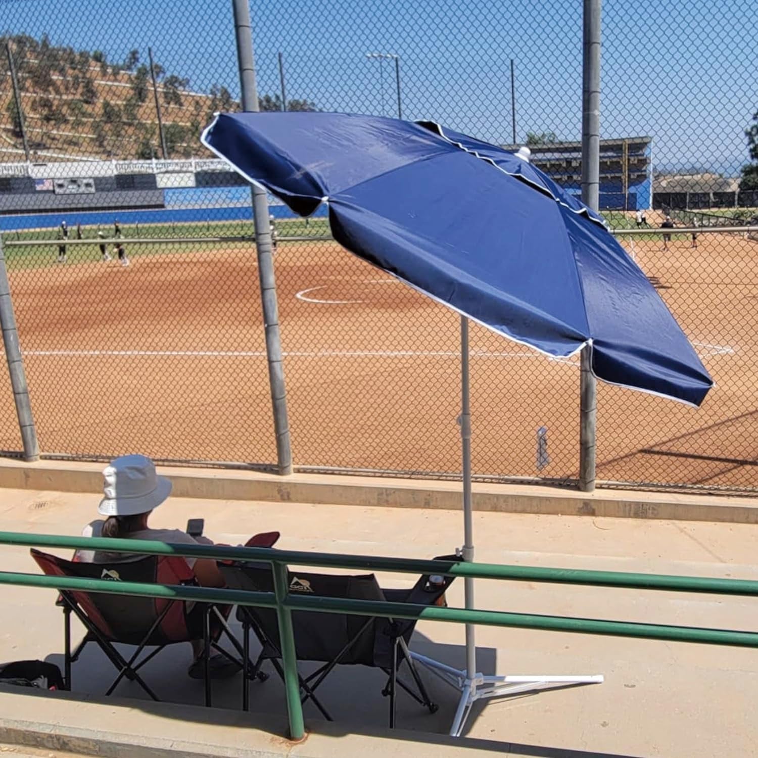 shade-umbrella-premium-portable-umbrella-with-stand-6-5ft-lightweight-free-standing-canopy-for-sporting-games-adjustable-instant-sun-protection-and-easy-to-carry-navy-blue
