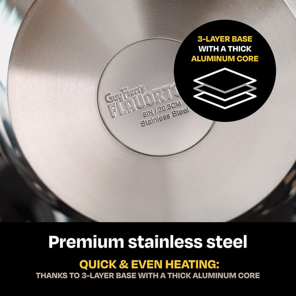 10-Piece Stainless Steel Cookware Set | Frying Pans, Saucepans, Saute Pan & Stock Pot, Oven-Safe up to 500F4