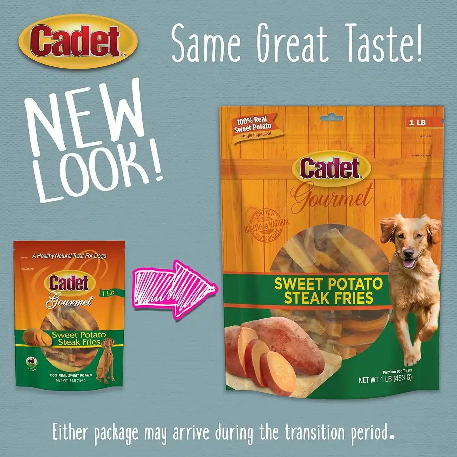 cadet-gourmet-sweet-potato-steak-fries-dog-treats-1-lb-100-real-sweet-potato-healthy-natural-chewy-dog-treats-single-ingredient-dog-training-treats-for-small-large-dogs