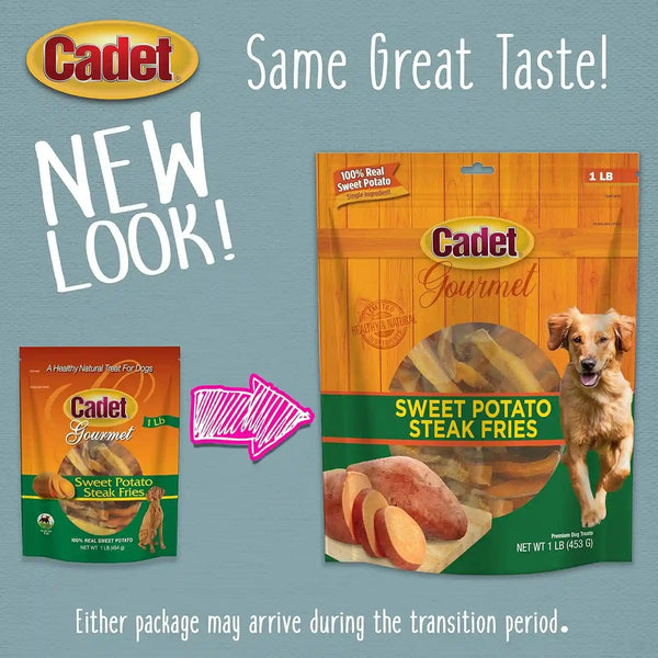 Cadet Gourmet Sweet Potato Steak Fries Dog Treats, 1 Lb | 100% Real Sweet Potato, Healthy Natural Chewy Dog Treats, Single Ingredient, Dog Training Treats, for Small & Large Dogs7