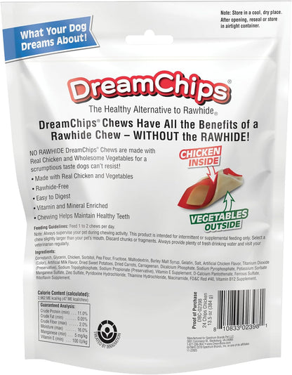 Dreambone Dreamchips, Rawhide Free Dog Chews Made with Real Chicken and Vegetables, 24 Count | Daily Chew, Digests Safely and Completely, Made with Real Chicken and Veggies, for Adult Dogs3