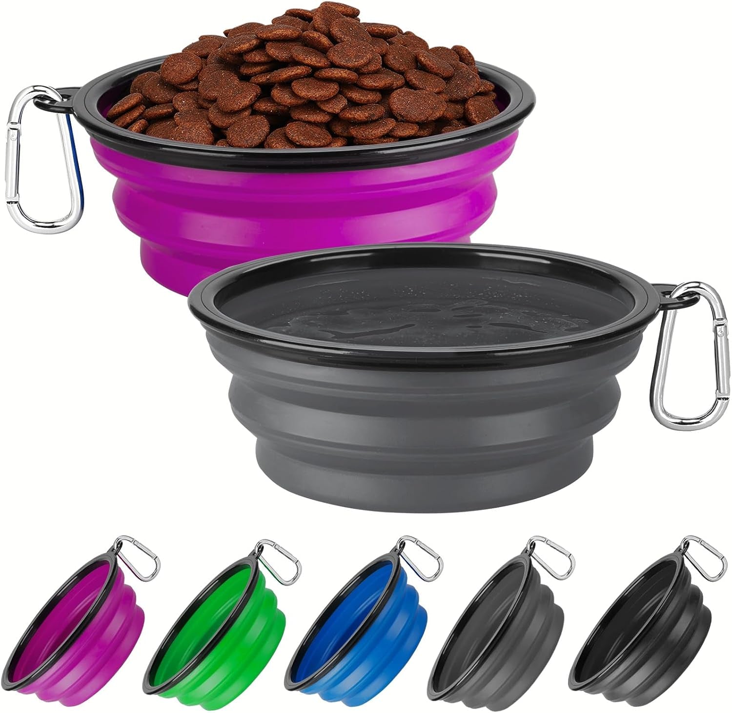 collapsible-dog-bowl-large-34oz-travel-dog-water-bowl-portable-2-pack-2-carabiner-clips-silicone-travel-dog-bowl-foldable-feeding-watering-dish-bowl-for-parking-walking-camping