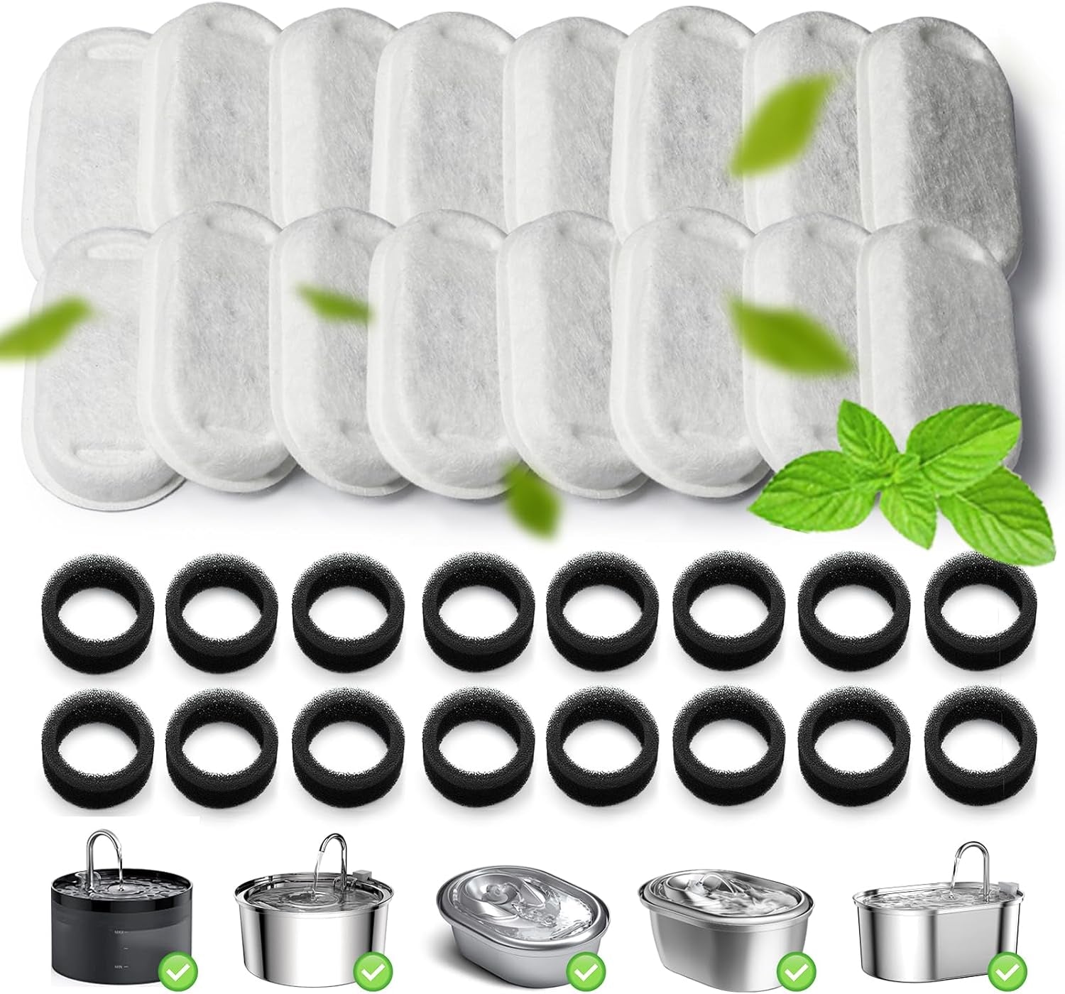 cat-water-fountain-filter-16pcs-fit-101oz-3l-stainless-steel-pet-fountain-cat-fountain-replacement-filters-for-67oz-2l-108oz-3-2l-cat-water-fountains-pet-fountain-filters-8-filters-8-sponges