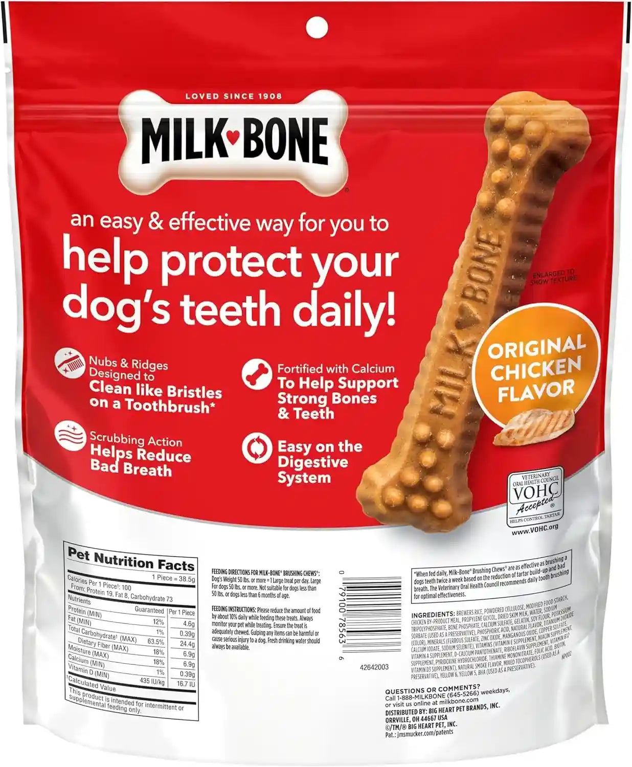 milk-bone-brushing-chews-large-daily-dental-dog-treats-33-7-oz-bag-25-treats-chicken-flavored-vohc-accepted-dental-chews-helps-clean-teeth-and-freshen-breath-for-large-dogs-50-lbs-and-up