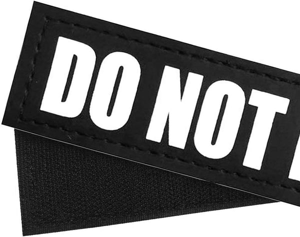 Fairwin Dog Patches, Reflective and Removable Dog Tags for Service Vest Dog Harness (DO NOT PET, Xs:3.5"X1")3