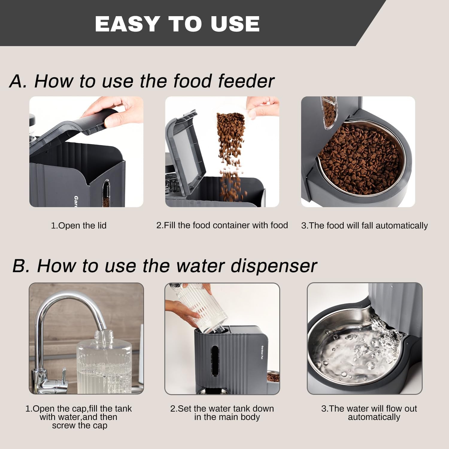 gardner-pet-automatic-gravity-cat-food-feeder-and-water-dispenser-stainless-steel-two-in-one-set-large-capacity-dispenser-for-pets-dogs-puppies-kittens-0-8-gallons-x-2