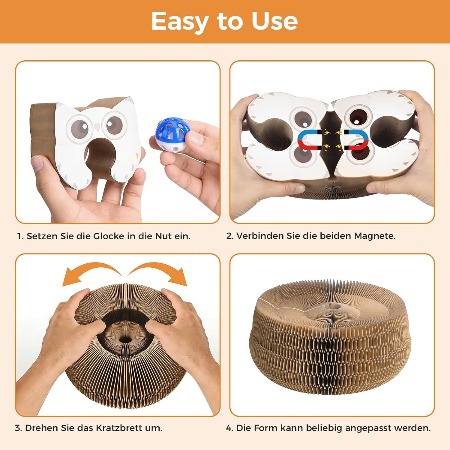2-pack-cardboard-cat-toy-with-ball-track-foldable-cat-scratcher-ring-fexible-magic-organ-cat-toy-for-scratch-chase-lounge-indoor-exercise-furniture-protection-and-multi-cat-homes