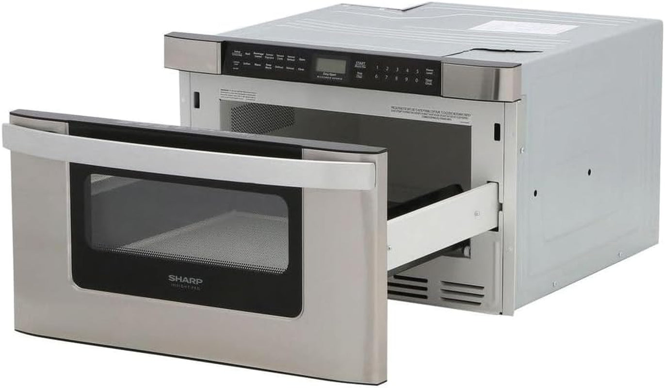 sharp-kb6524psy-24-in-1-2-cu-ft-built-in-microwave-drawer-oven-1-2-cubic-feet-950-watt-angled-touch-control-panel