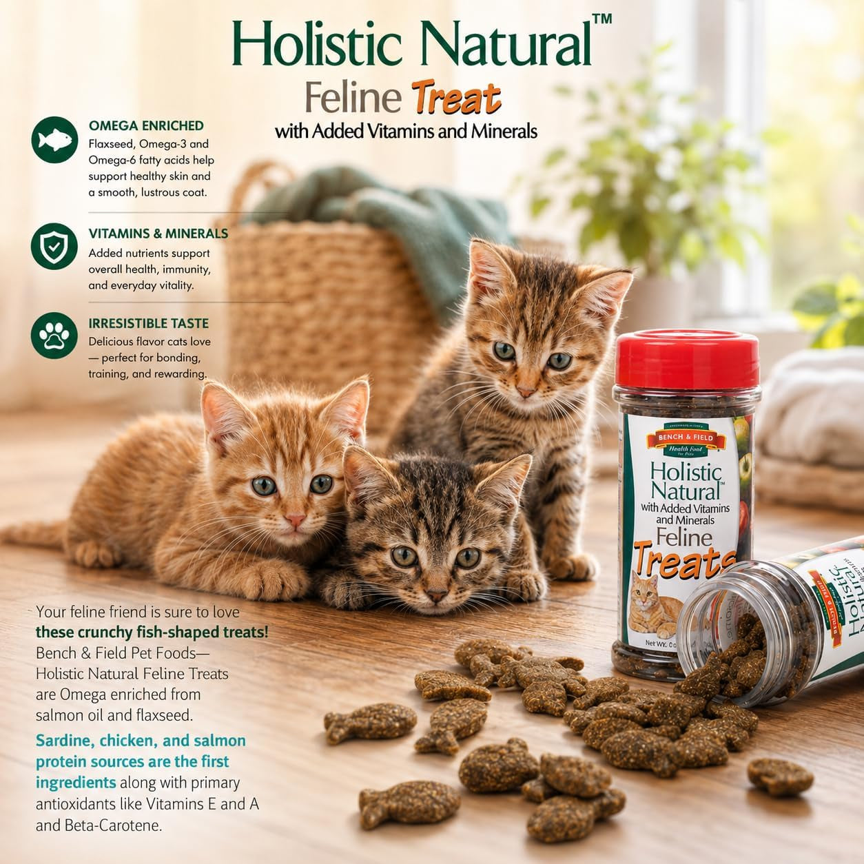 bench-field-holistic-natural-healthy-kitty-cat-treats-crunchy-fish-shaped-bites-delicious-seafood-flavored-snack-3-ounce-pack-of-3-bottles
