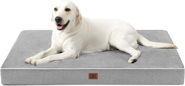 EHEYCIGA Medium Memory Foam Dog Crate Bed Washable, 30X20Inch, Grey | High Density Egg Crate Foam, Waterproof Liner, Removable Easy Clean Cover, Non-Slip Bottom, Fits Crate, Floor and Sofa29