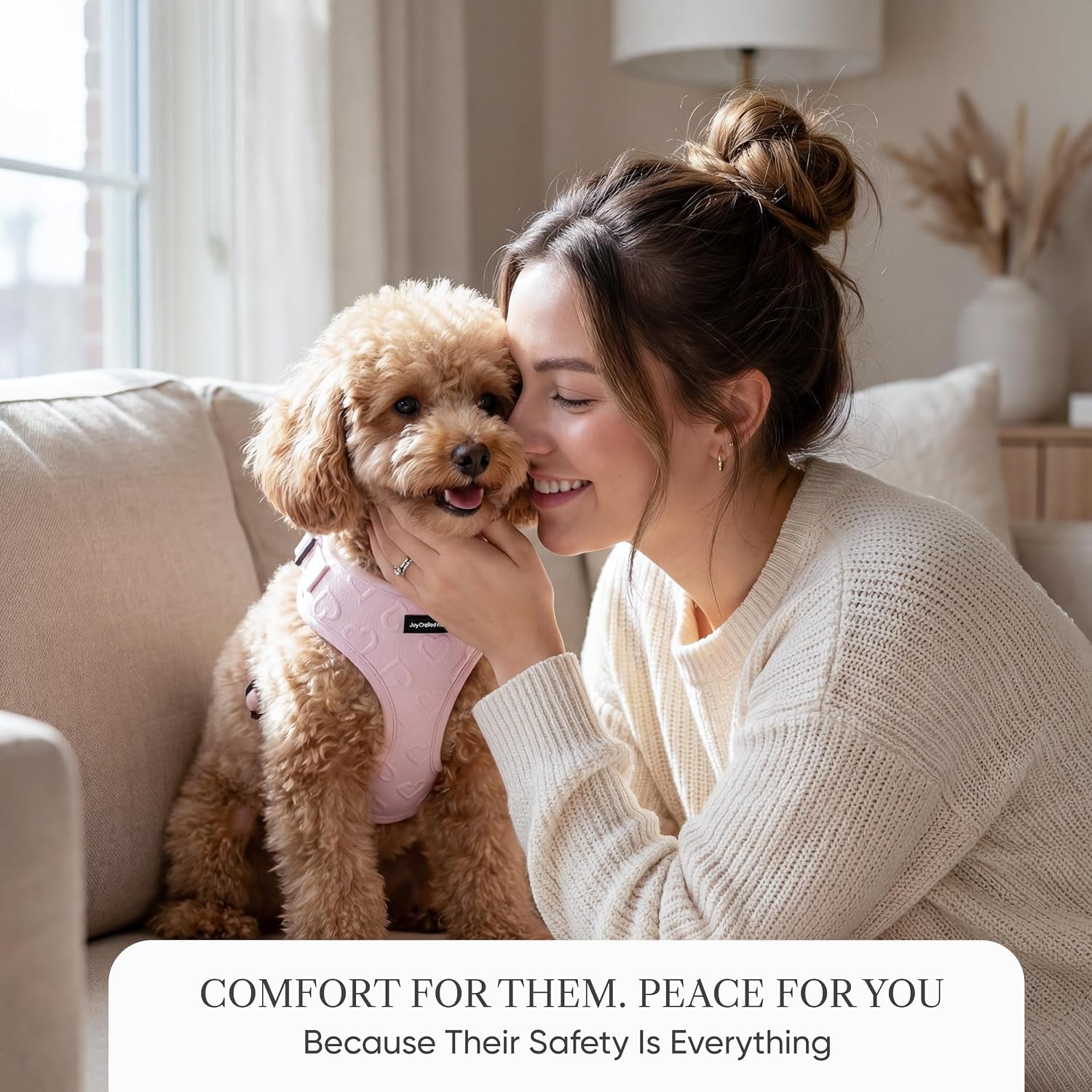 no-pull-harness-leash-set-for-small-sized-dogs-soft-padded-breathable-neoprene-harnesses-lightweight-adjustable-step-in-vest-with-cute-heart-print-secure-back-d-ring-neck-13-17-chest-16-21