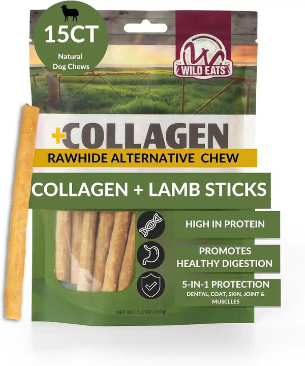 Wild Eats Real Duck Collagen Bully Sticks for Dogs, 25 Pack, Rawhide Free | No Hide Chew Treat Made without Grain, 5 Inch Size, High Protein, Satisfies Natural Gnawing Urges, Suits All Breeds31