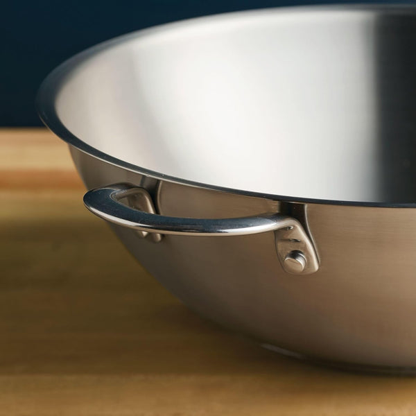 Professional Stainless Steel Wok/Stir-Fry Pan, Compatible with All Cooktops, Induction Ready, Dishwasher and Metal Utensil Safe, 14 Inch - Stainless Steel8