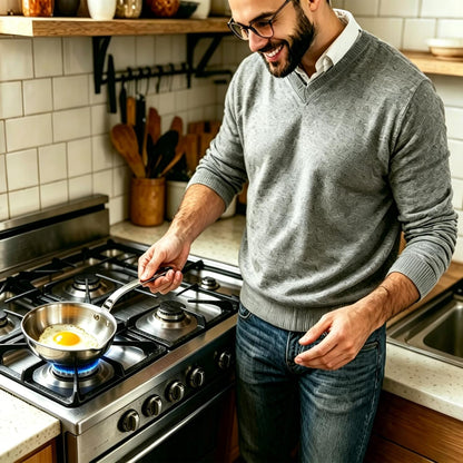 5.1 Inch Mini Egg Pan Stainless Steel Sauce Pan Omelet Pan with Pour Spout | 1/2 Quart Frying Pan, SUS304 Stainless Steel Mini Skillet for Egg Frying Pan, Butter Warmer, with 11" Scraper, Red3