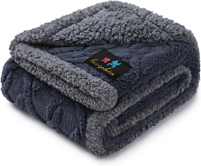 Luciphia Waterproof Pet Blanket, Liquid Pee Proof Dog Blankets for Sofa Bed Couch, Reversible Sherpa Fleece Furniture Protector Cover for Small Medium Large Dogs Cats,Khaki Small（40" X 28"）14
