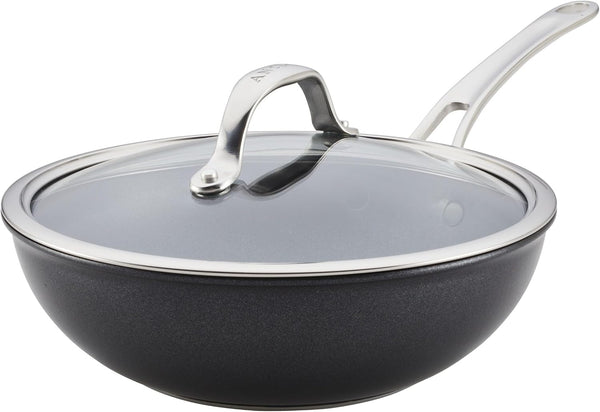 X Hybrid Nonstick Induction Stir Fry Wok Pan Cookware with Lid, Dishwasher Safe, Compatible with All Stovetops, 10 Inch - Charcoal Gray1