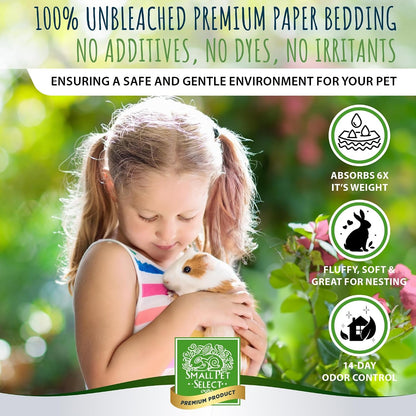 Small Pet Select Rose Paper Bedding, Odor Control, 56 L | with Real Rose Petals, Soft Absorbent Bedding, Made in USA, for Guinea Pigs, Rabbits, Hamsters & Small Pets2