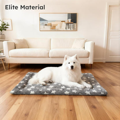 Dog Bed Mat, Dual-Sided Dog Crate Bed Mat - Ultra Soft & Machine Washable Kennel Pad for Small Dogs, All-Season Comfort Pet Bed for Crates, Travel, and Home, Star Gray, 24 X 16 Inch3