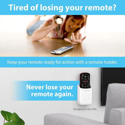 Drop-Free Remote Holder – Removable Adhesive Strips – White | Designed in the USA – Simply Put the Remote in – No Tricky Magnet Alignment Needed2