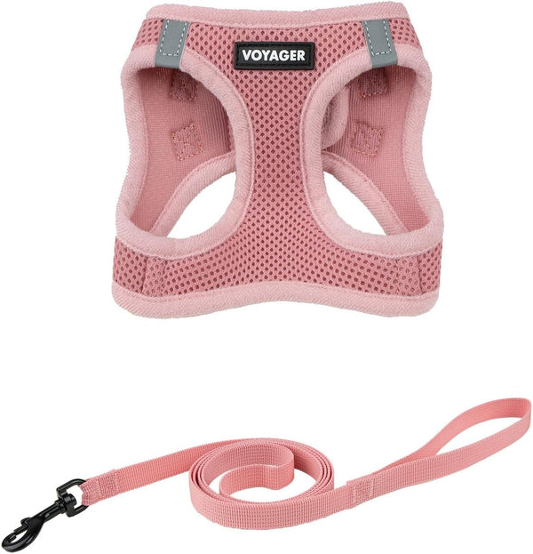 Voyager Step-In Pet Harness - All Weather Mesh, Adjustable Step in Harness for Cats and Dogs by Best Pet Supplies - 307 Set Moss Green, M13