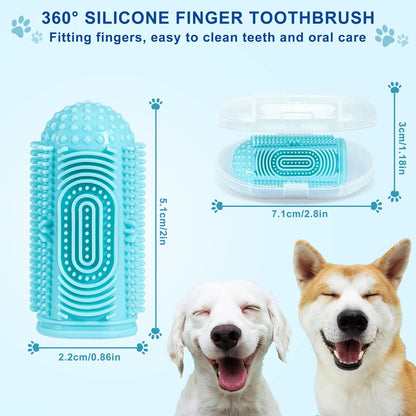 Dog Toothbrush 4 Pack Dog Tooth Brushing Kit Dogs Finger Toothbrush for Teeth Cleaning & Dental Care Cat Toothbrushs Doges Tooth Brush Puppy Toothbrushs Pet Toothbrushes Finger Brush6