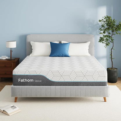 Medium Queen Mattress 12 Inch Memory Foam Mattress Queen Size Bed in a Box for Back Pain Relief and Cool Sleep with Gel Foam and Removeable Fiberglass Free Cover, Certipur-Us Certified1