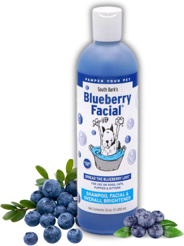 South Bark'S Blueberry Facial® Pet Shampoo 12 Oz. | Brightener & Tear Stain Remover | Long-Lasting Odor Eliminator | Cruelty-Free | Paraben-Free | Made in the USA1