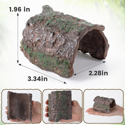 Mygeromon Reptile Hides Leopard Gecko Hideout Resin Caves Tank Accessories | 2 Pcs6