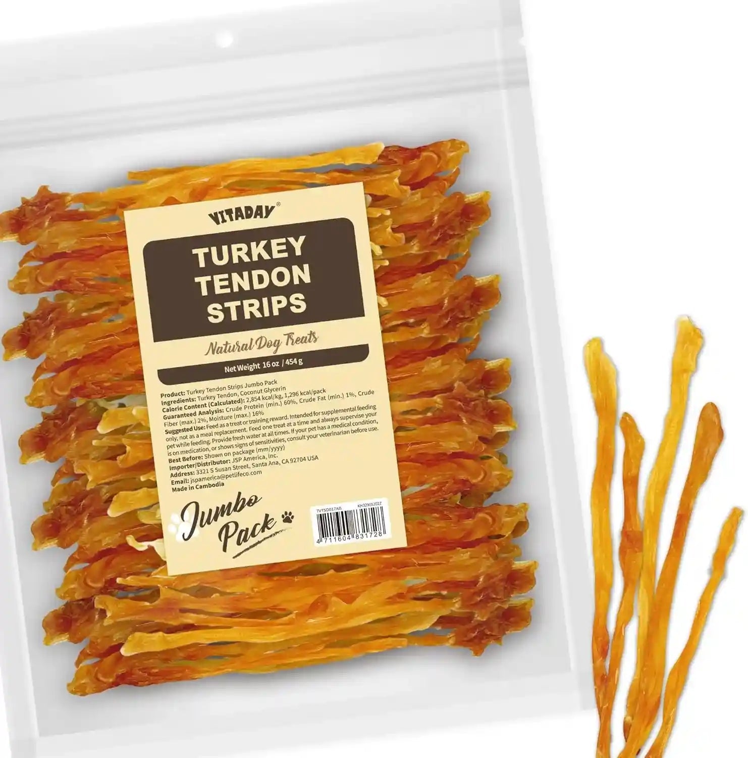 vitaday-turkey-tendons-for-dogs-all-natural-healthy-dog-treats-long-lasting-hypoallergenic-dog-chews-rawhide-free-usa-sourced-for-small-dogs-strips-3-oz-pack-long-lasting-dog-training-treats-rawhide-free-made-of-usa-sourced-turkey