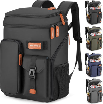 33/45 Cans Leakproof Insulated Cooler Backpack with Double Deck | 20 Hours Cooling, Sternum Strap, Lightweight, Multifunctional Cooler, Travel Camping Beach Picnic , Gift for Men & Women1