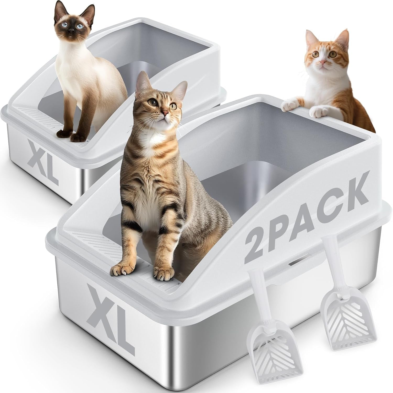 2-pack-stainless-steel-litter-box-xl-enclosed-cat-litter-boxes-with-lid-for-big-cats-and-multi-cats-high-sided-anti-urine-leakage-non-stick-bottom-dark-gray